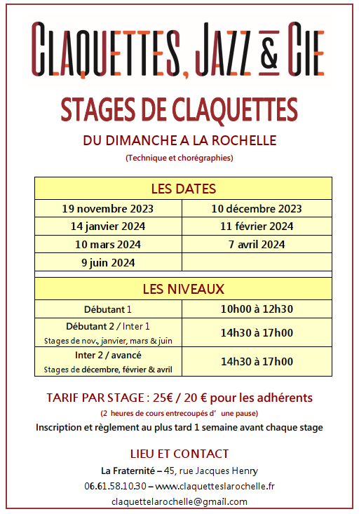 Affiche stage 2023 2024